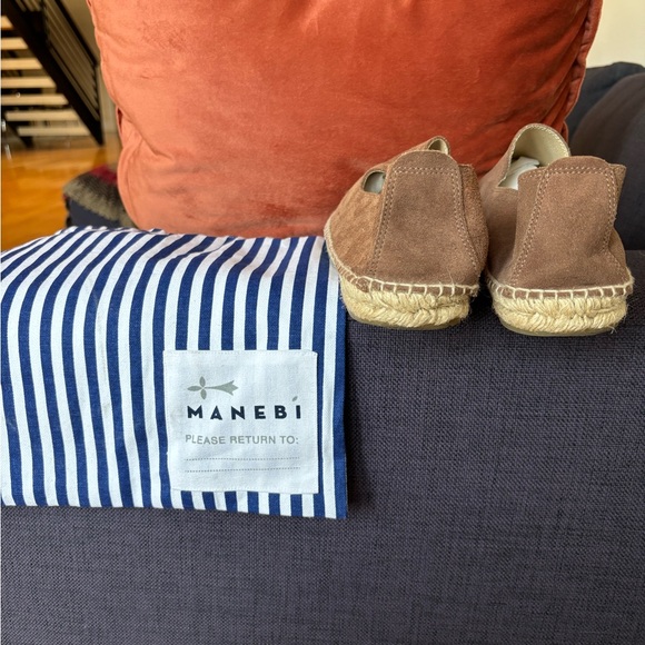Men’s Manebi “Hamptons” Espadrilles. Coco Brown Suede Leather, Size 42 - Picture 2 of 4